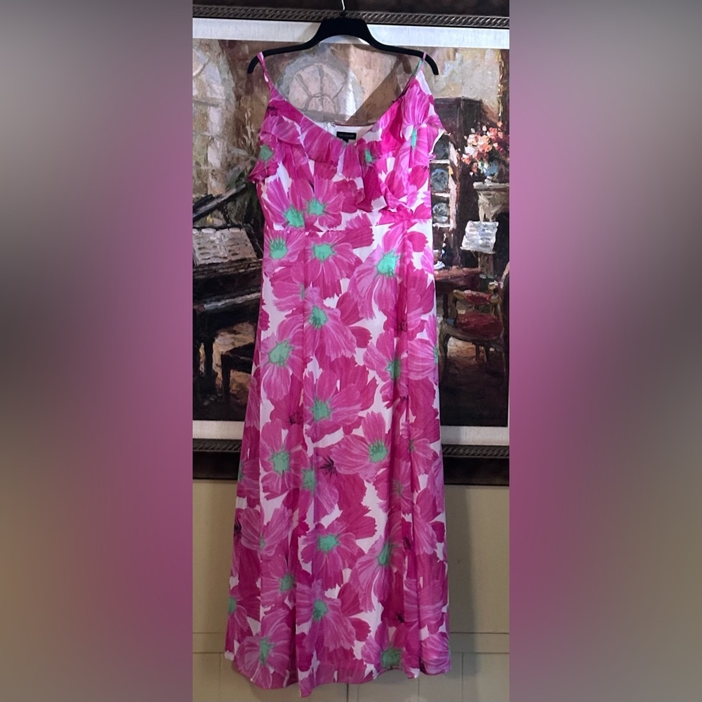 The Limited Pink and Green Floral Maxi Skirt